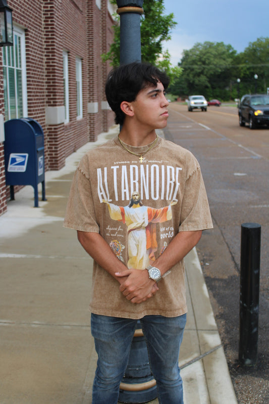 Sermon on the Mount Snow-Washed Cotton Tee (Brown)