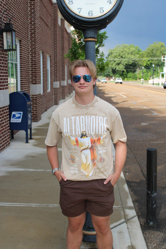Sermon on the Mount Snow-Washed Cotton Tee (Khaki)